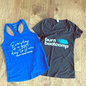 2 Burn Boot Camp workout shirt and Tank
